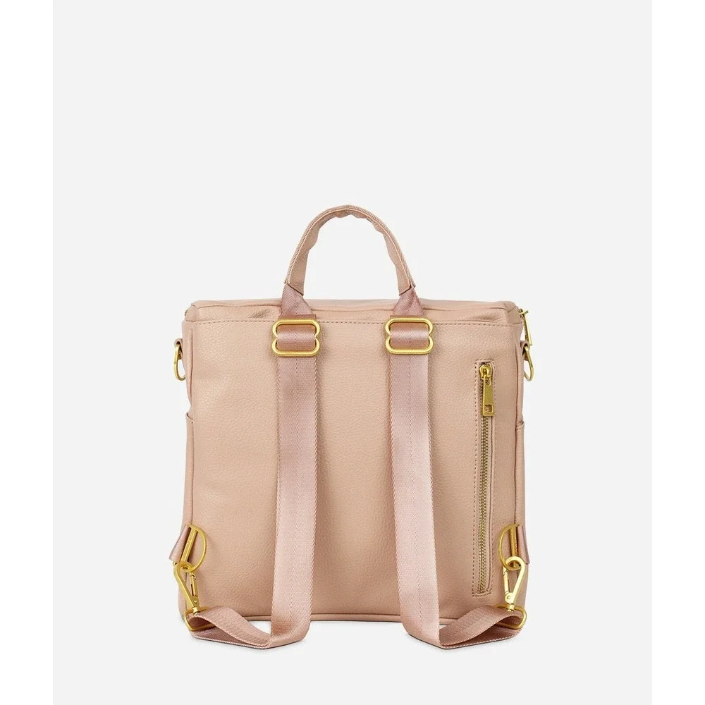 Fawn Design The Mini Backpack Warm Blush Vegan Leather‎ Convertible Bag Purse